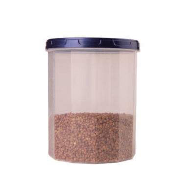 Buckwheat groats in plastic jars isolate