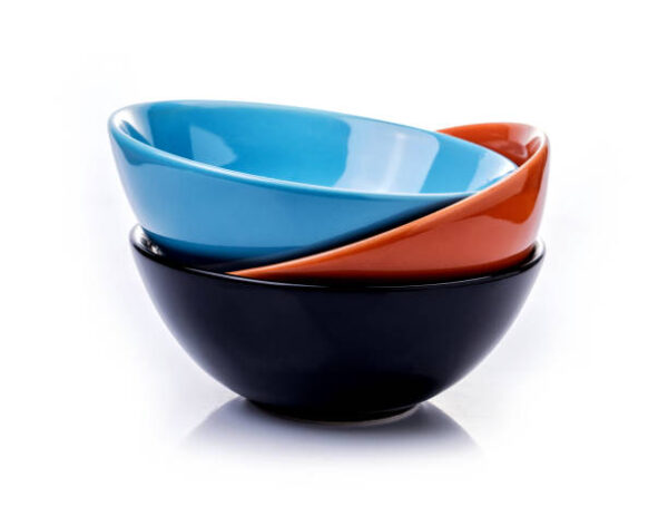 Empty ceramic bowl isolated